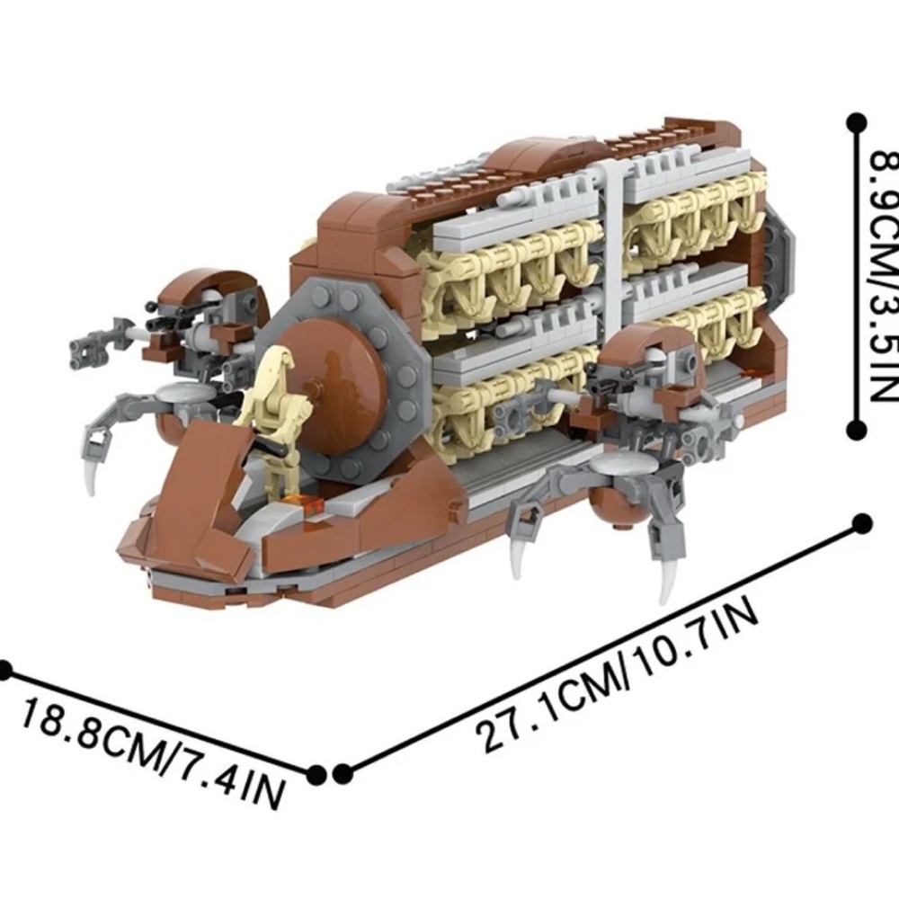 Droid Army Lego Compatible Platoon Attack Craft 33 Battle Droids 2 Droiddekas - Picture 13 of 13